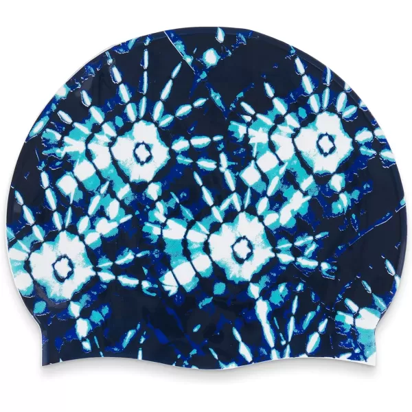 Speedo Swim Cap SiliconeSodalite Blue Tie Dye