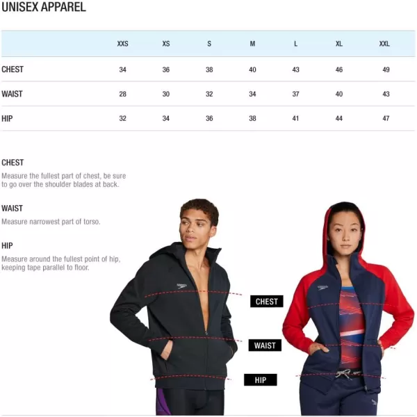 Speedo UnisexAdult Jacket Sweatshirt Full Zip Hoodie Team Warm UpSpeedo Red