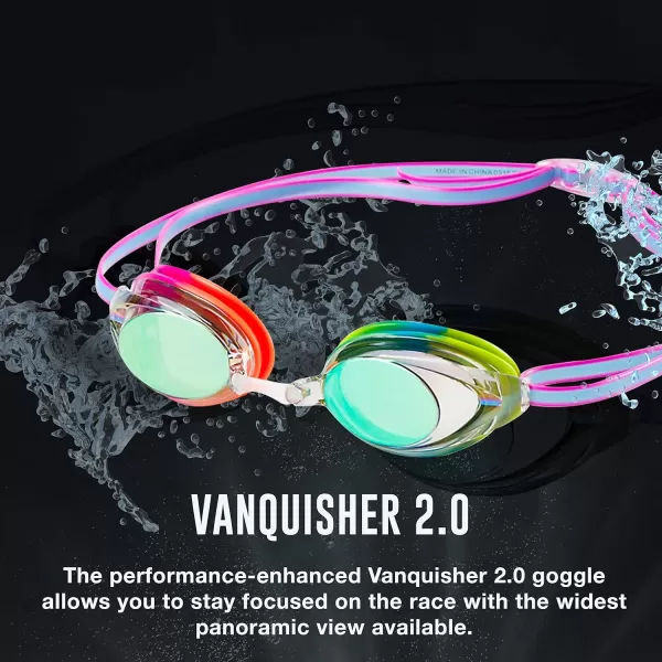 Speedo UnisexChild Swim Goggles Vanquisher 20 JuniorMirrored Blue LimeCobaltBlue