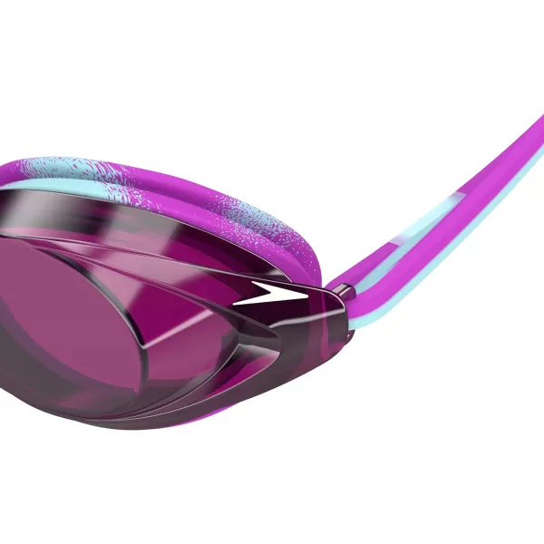 Speedo UnisexChild Swim Goggles Vanquisher 20 JuniorMirrored Marine BlueDive PurplePink GlowSilver