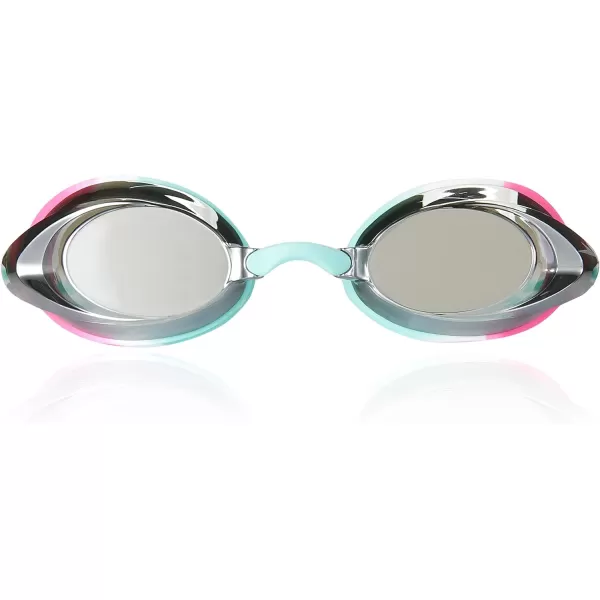 Speedo UnisexChild Swim Goggles Vanquisher 20 JuniorMirrored Pink MintGreyGrey