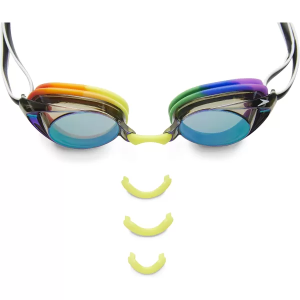 Speedo UnisexChild Swim Goggles Vanquisher 20 JuniorRainbow Mirrored