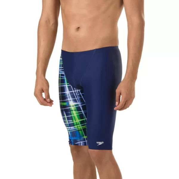 Speedo Mens Powerflex Eco Laser Sticks JammerBlueGreen