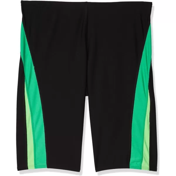 Speedo Mens Standard Swimsuit Jammer Endurance Splice Team ColorsBlackGreen Splice