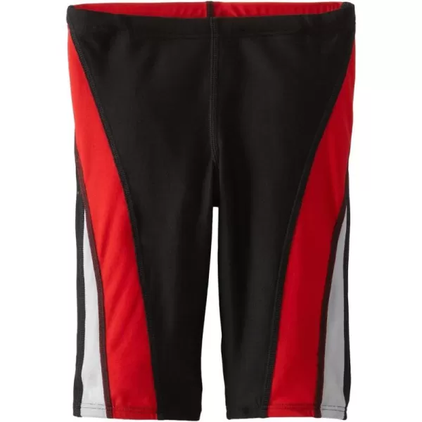 Speedo Mens Standard Swimsuit Jammer Endurance Splice Team ColorsBlackRed Splice