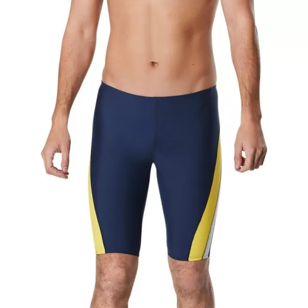 Speedo Mens Standard Swimsuit Jammer Endurance Splice Team ColorsNavyGold Splice