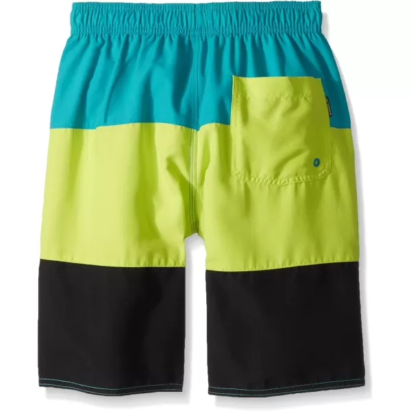 Speedo Boys Swim Trunk Knee Length Blocked VolleyDiscontinuedMarine Green