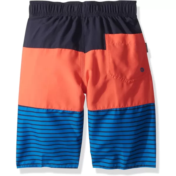Speedo Boys Swim Trunk Knee Length Blocked VolleyDiscontinuedStripe Bright Ocean