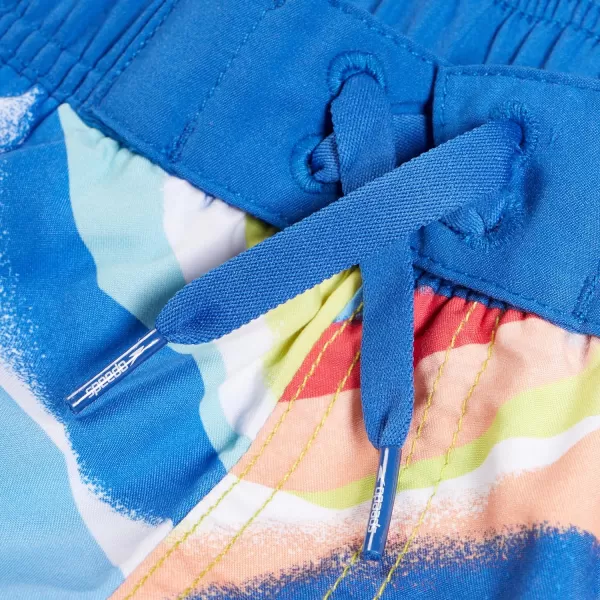 Speedo Boys Swim Trunk Knee Length Boardshort EBoard PrintedStencil Stripe