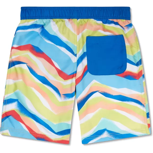Speedo Boys Swim Trunk Knee Length Boardshort EBoard PrintedStencil Stripe