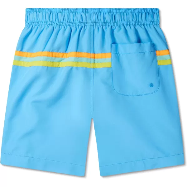 Speedo Boys Swim Trunk Mid Length Redondo PrintedHorizontal Tranquil Blue
