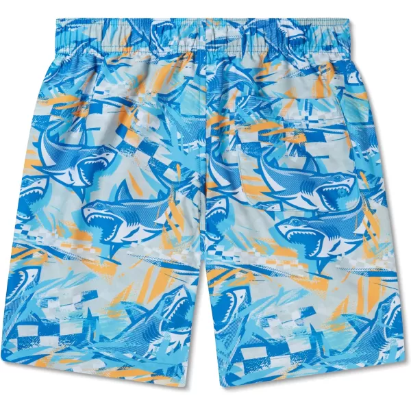 Speedo Boys Swim Trunk Mid Length Redondo PrintedShark Check