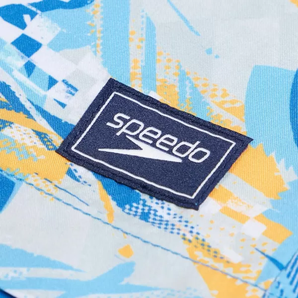 Speedo Boys Swim Trunk Mid Length Redondo PrintedShark Check