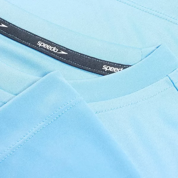 Speedo Boys UV Swim Shirt Long Sleeve Tee GraphicRwb Tranquil Blue
