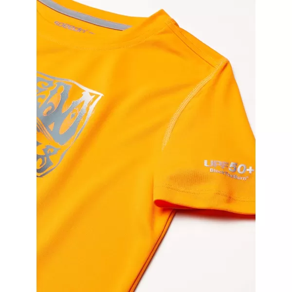 Speedo Boys Uv Swim Shirt Short Sleeve Tee GraphicSpeedo Orange