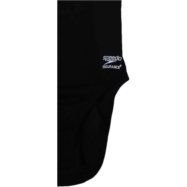 Speedo Girls Swimsuit One Piece PowerFlex Flyback Solid Youth Team ColorsTeam BlackBright Green