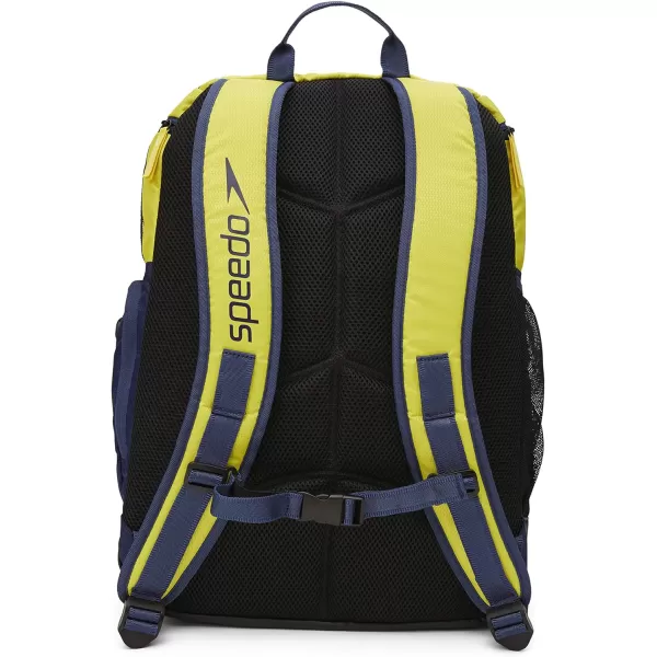 Speedo Large Teamster Backpack 35literNavyYellow 20