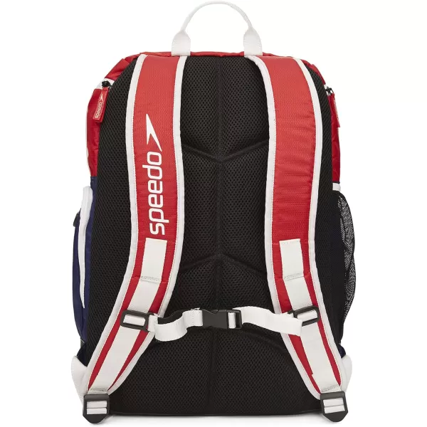 Speedo Large Teamster Backpack 35literRedWhiteBlue 20