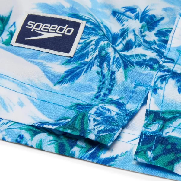 Speedo Mens Swim Trunk Short Length Redondo PrintedFinding Ibiza Blue