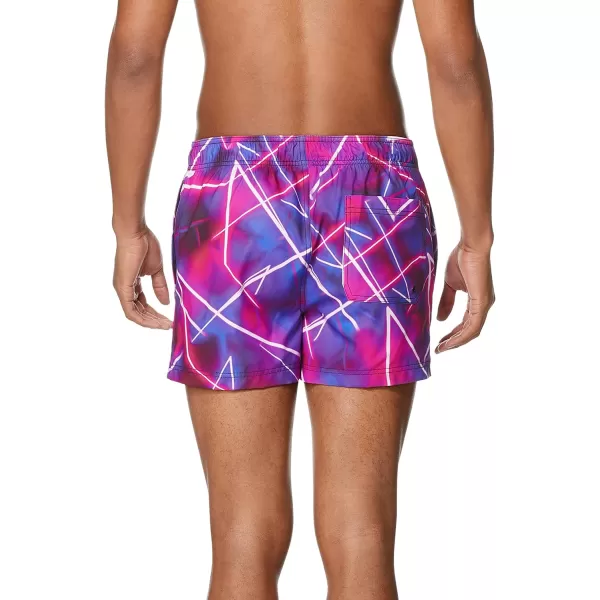 Speedo Mens Swim Trunk Short Length Redondo PrintedNeon Byzantium