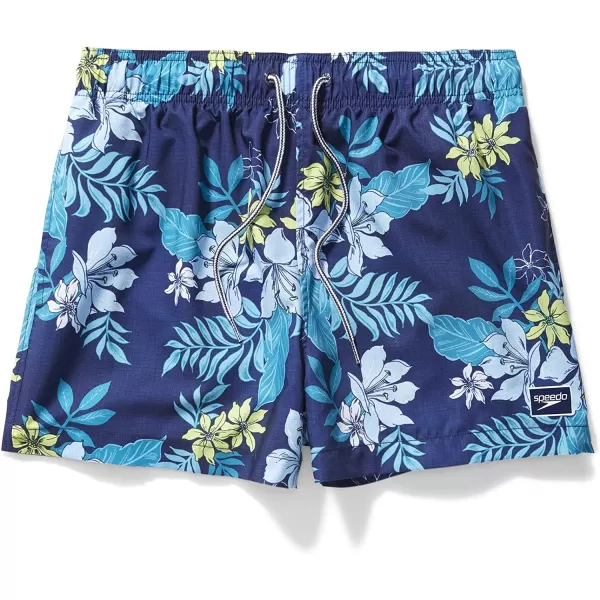 Speedo Mens Swim Trunk Short Length Redondo PrintedPeacoat