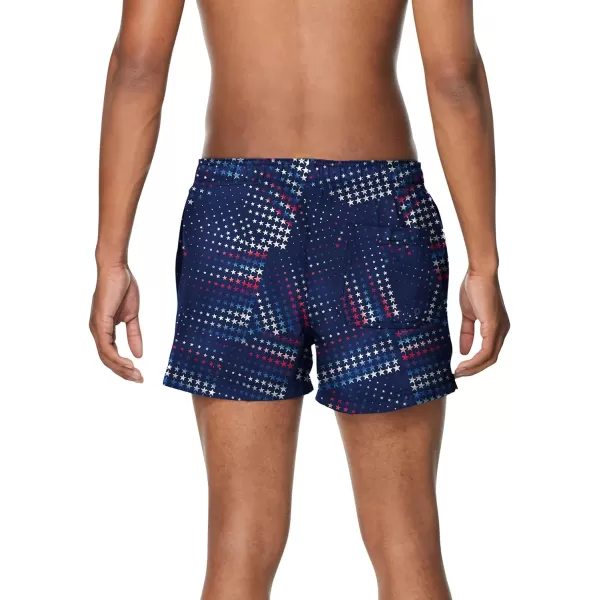 Speedo Mens Swim Trunk Short Length Redondo PrintedStarry Speedo Navy