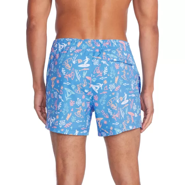 Speedo Mens Swim Trunk Short Length Redondo PrintedSurf Cut Out