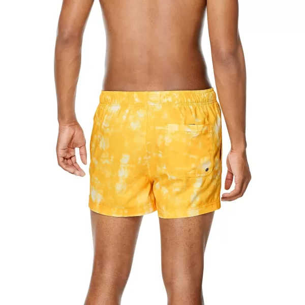 Speedo Mens Swim Trunk Short Length Redondo PrintedTie Dye Lemon Chrome