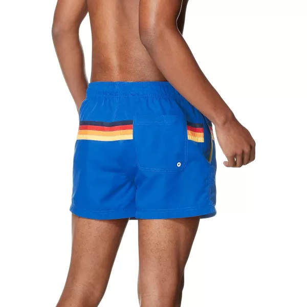 Speedo Mens Swim Trunk Short Length Redondo PrintedTurkish Sea Block