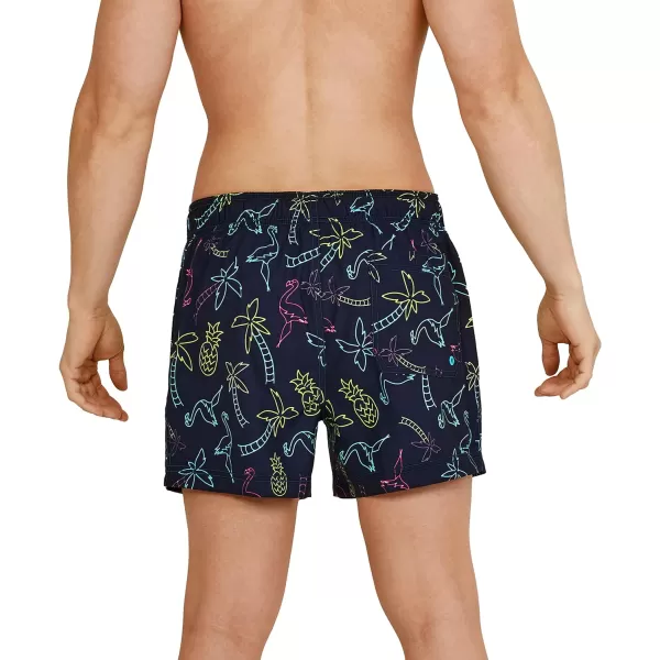 Speedo Mens Swim Trunk Short Length Redondo PrintedVaca Green Gecko