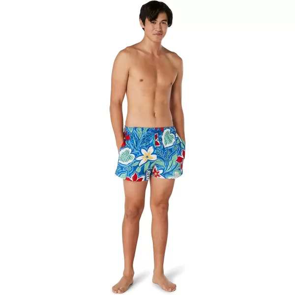 Speedo Mens Swim Trunk Short Length Redondo StripedDestination Floral