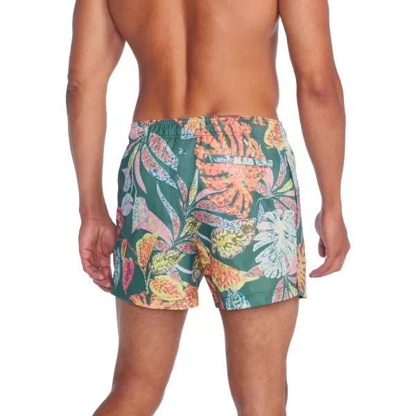 Speedo Mens Swim Trunk Short Length Redondo StripedFlecked Floral