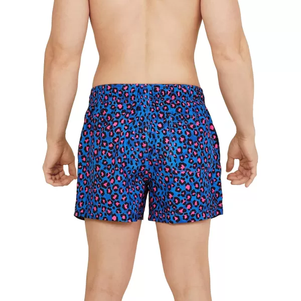 Speedo Mens Swim Trunk Short Length Redondo StripedLeopard Bright Cobalt