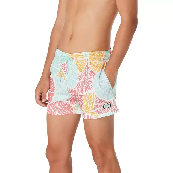 Speedo Mens Swim Trunk Short Length Redondo StripedOcean Burst