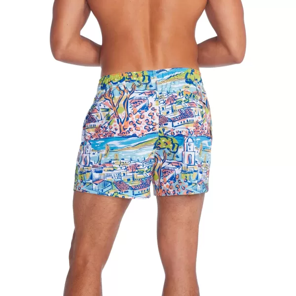Speedo Mens Swim Trunk Short Length Redondo StripedPort View
