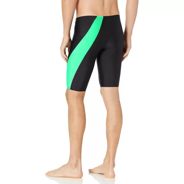 Speedo Mens Swimsuit Jammer Powerflex Eco Revolve Splice Team ColorsSpeedo Green