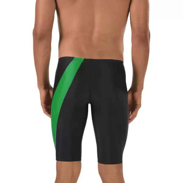 Speedo Mens Swimsuit Jammer Powerflex Eco Revolve Splice Team ColorsSpeedo Green