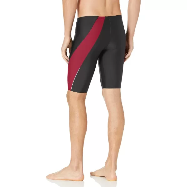 Speedo Mens Swimsuit Jammer Powerflex Eco Revolve Splice Team ColorsSpeedo Maroon