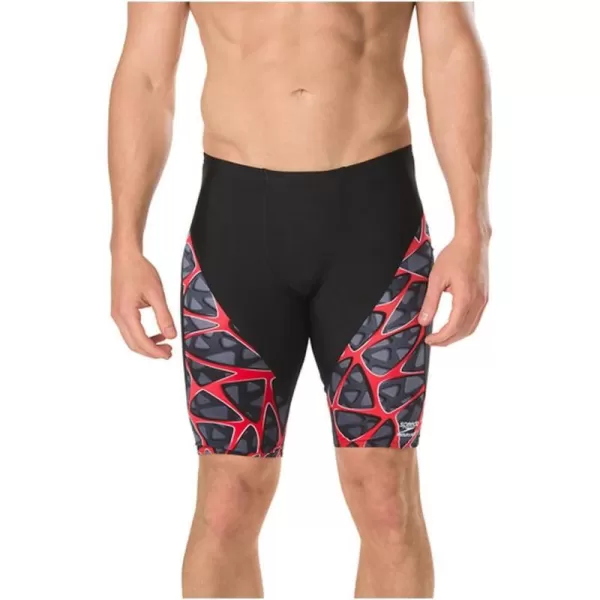 Speedo Mens Caged Out Jammer Endurance SwimsuitSpeedo Caged Red