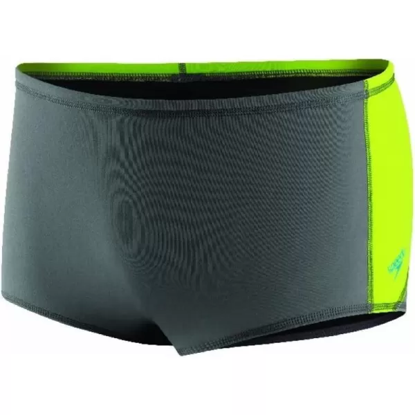 Speedo Mens Endurance Lite ColorBlock Drag Brief SwimsuitCharcoal