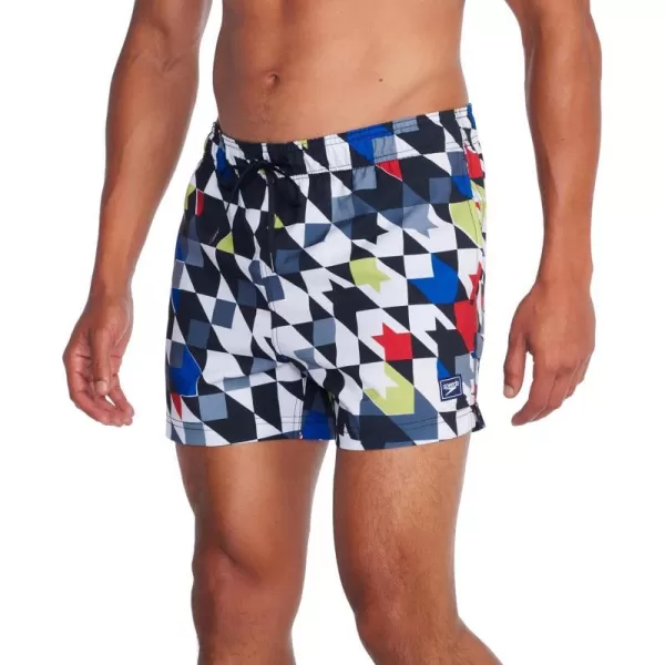 Speedo Mens Swim Trunk Short Length Redondo StripedCafe Check