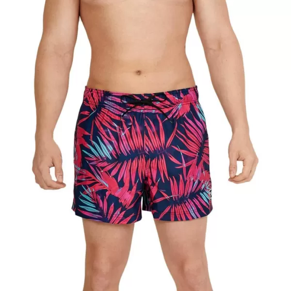 Speedo Mens Swim Trunk Short Length Redondo StripedPalm Sugar Plum