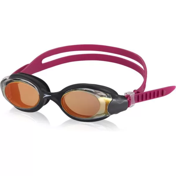 Speedo UnisexAdult Swim Goggles HydrosityMirrored BlackClear