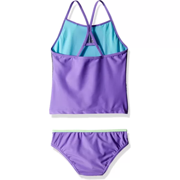 Speedo Rhythmic Tie Dye Tankini Two Piece SwimsuitHeather Lavender Purple