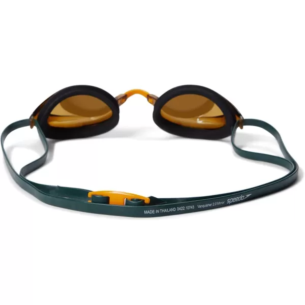 Speedo UnisexAdult Swim Goggles Mirrored Vanquisher 20BlackAmberEmeraldmirr