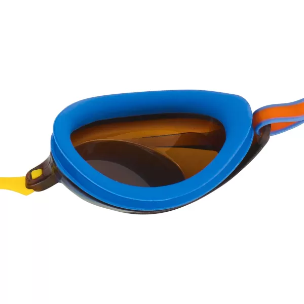 Speedo UnisexAdult Swim Goggles Mirrored Vanquisher 20Bright CobaltAmberGold