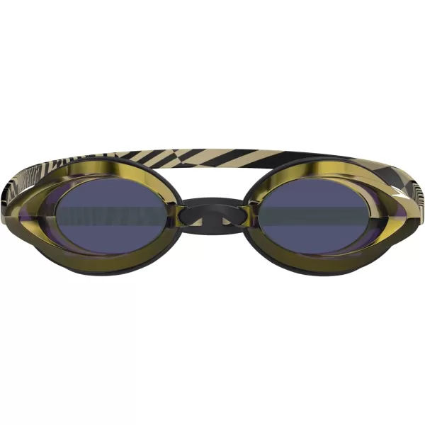 Speedo UnisexAdult Swim Goggles Mirrored Vanquisher 20Hero Speedo BlackBronzeGold Mirror