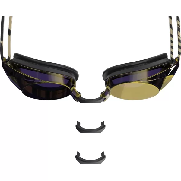 Speedo UnisexAdult Swim Goggles Mirrored Vanquisher 20Hero Speedo BlackBronzeGold Mirror