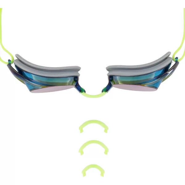 Speedo UnisexAdult Swim Goggles Mirrored Vanquisher 20MomentumCobaltEmerald