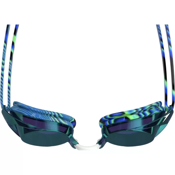 Speedo UnisexAdult Swim Goggles Mirrored Vanquisher 20Neon Depths Ltd